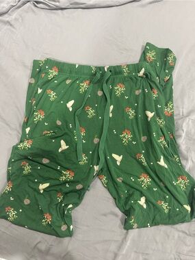 Kyte Men’s Green Holiday-Print Drawstring Lounge Pants